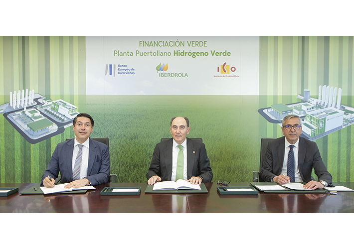 foto El BEI y el ICO firman con Iberdrola la primera financiación conjunta para el desarrollo de hidrógeno verde.
